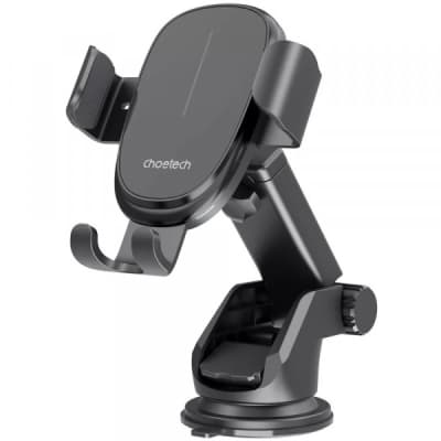 Універсальний автотримач Choetech Gravity Car Wireless 15W Charger 4.7-7.2" Black (T203-F-ACBK)