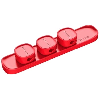 Тримач для кабелю Baseus Peas Cable Clip Red (ACWDJ-09)