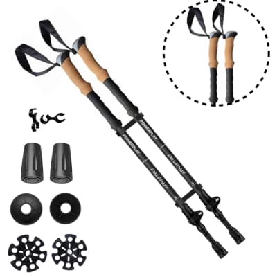 Трекінгові палиці PowerPlay 9107 Friluftsliv Black/White 80-135 см (PP_9107_FRILUFTSLIV)