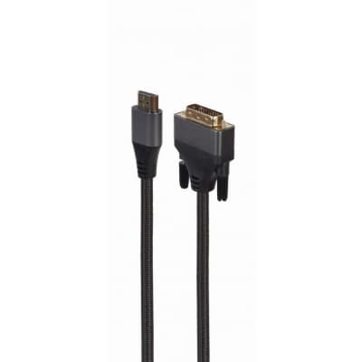 Кабель мультимедійний HDMI M to DVI M 1.8m 4K 30Hz 18+1pin Cablexpert (CC-HDMI-DVI-4K-6)