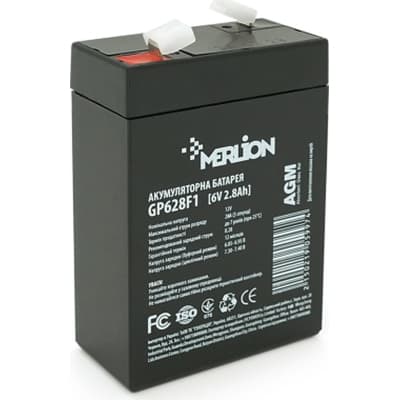 Батарея до ДБЖ Merlion MERLION AGM GP628F1 6 V-2,8Ah (GP628F1)