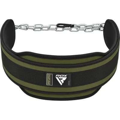 Обважнювач RDX Пояс з ланцюгом T7 Pro Dipping Belt 2 Layer Army Green (WDB-T7AG)