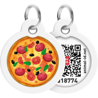 Адресник для тварин WAUDOG Smart ID з QR паспортом "Піца", коло 25 мм (225-4038)