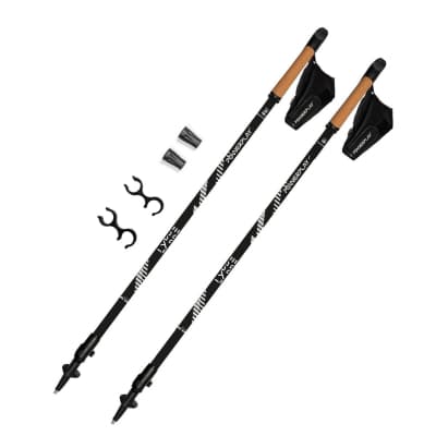 Палиці для скандинавської ходи PowerPlay 9104 Lykke Black/White 80-135 см (PP_9104_LYKKE_Bl/White)